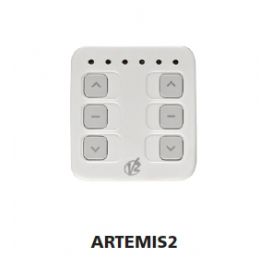 TRASMETTITORE DA PARETE 434,15 Mhz V2 ARTEMIS 2 CH PER TENDE E TAPPARELLE