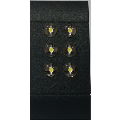 LAMPADA A 6 LED ALTA LUMINOSITA' FRUTTO DA INCASSO PER BTICINO LIVING NERO